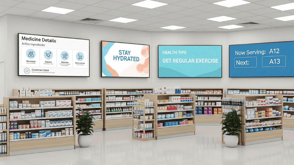 digital signage farmasi