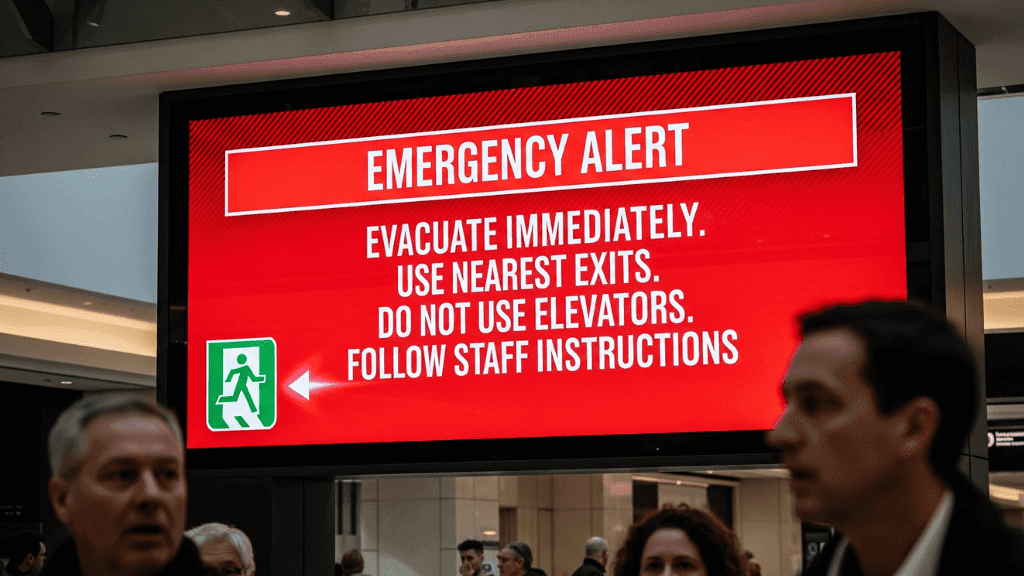 emergency digital signage