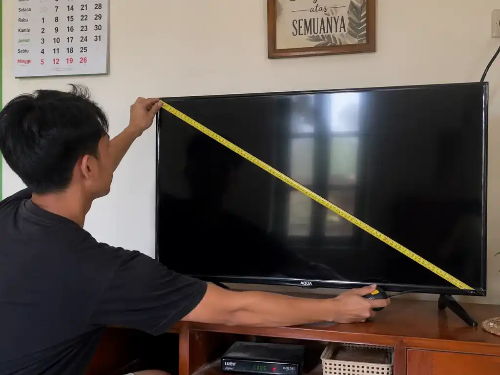 Panduan ukuran TV lengkap dari Inch ke cm + jarak ideal menonton tv
