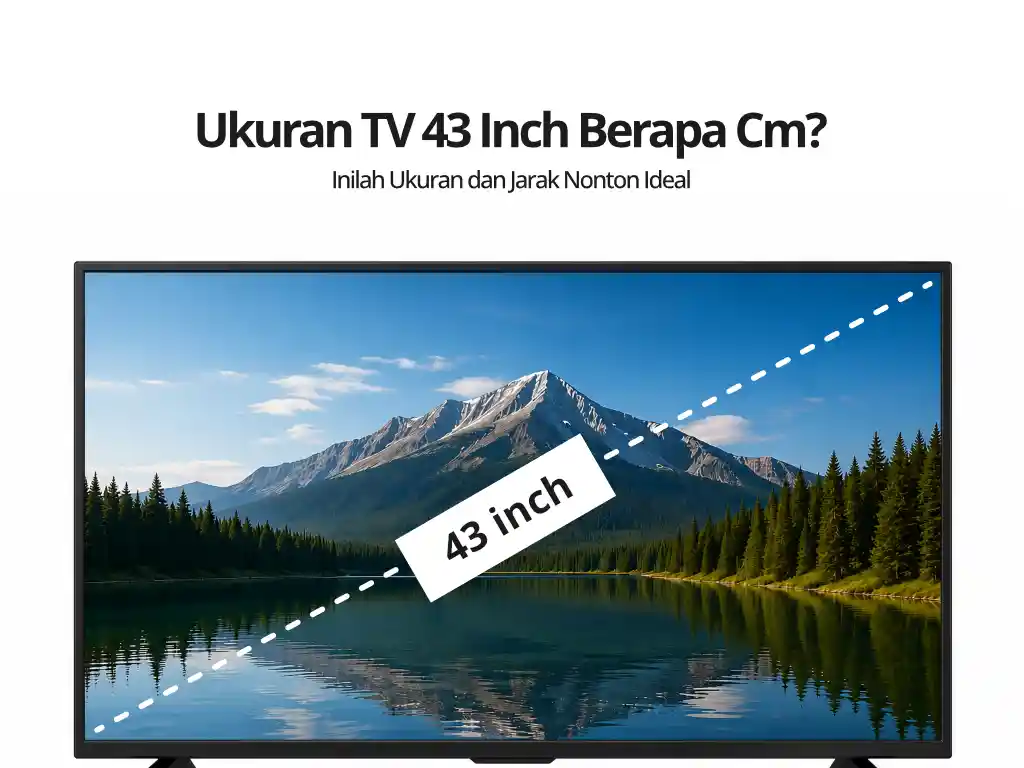 Ukuran TV 43 inch berapa cm? Ini cara menghitungnya